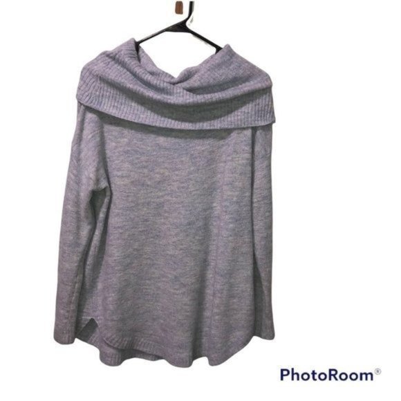 sweater purple super soft off the shoulder size medium - Picture 1 of 4